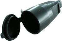 Enzo Contra stekker Prikkabel zwart PVC - 6185800 - thumbnail