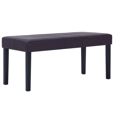 Bankje 106 cm kunstleer bruin
