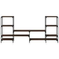 Tv-meubel 206,5x28,5x95 cm bewerkt hout bruin eikenkleurig - thumbnail