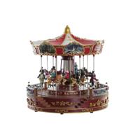 Kerstversiering DKD Home Decor LED Licht Bewegings Muzikaal Multicolour PVC Hars 30 x 30 x 30 cm - thumbnail