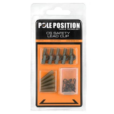 PolePosition Cs Safety Leadclip Set 5St. Weed