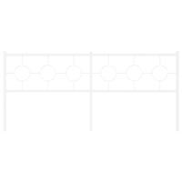 Hoofdbord 200 cm metaal wit - thumbnail