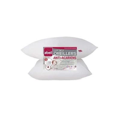 ABEIL Set van 2 Antimijtkussens - 60 x 60 cm - Wit