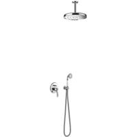 Regendoucheset Tres Clasic Mengkraan Plafondarm Incl. Handdouche Chroom Tres - thumbnail