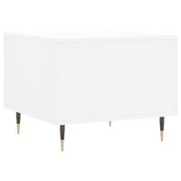Salontafel 50x50x40 cm bewerkt hout wit - thumbnail