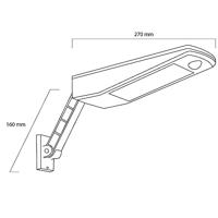 Solar wandlamp paddle met bewegingssensor in zwart - thumbnail