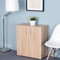 Dressoir 2 deurs Vela Eikenhout 77x30x60cm - thumbnail