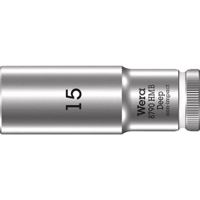 Wera 8790 HMB Deep Hand- en Machinedop met 3/8"-aandrijving, 15 x 64 mm - 05004537001 Wera 8790 HMB Deep Hand- en Machinedop met 3/8"-aandrijving, 15 x 64 mm - 05004537001