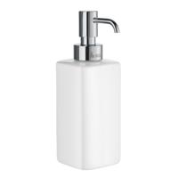 Zeepdispenser Smedbo Ice Vrijstaand Mat Glas 6.3x6.3x18 cm Chroom - thumbnail