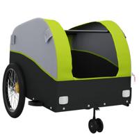 Fietstrailer 45 kg ijzer zwart en groen - thumbnail
