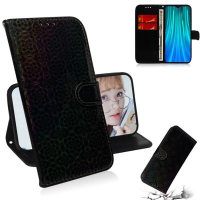 Voor Xiaomi Redmi Note 8 Pro effen kleur kleurrijke magnetische Buckle horizontale Flip PU lederen draagtas met houder & kaartsleuven & portemonnee &