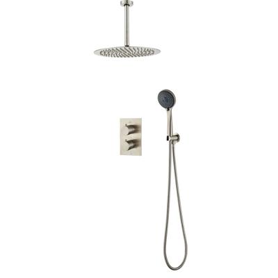 Inbouw Regendouche BWS Exclusive Volledig 304 RVS 30cm met 3 standen Handdouche Plafondmontage