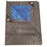 Afdekzeil 5 x 8 meter grijs/blauw 210 gr/m2 - thumbnail