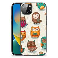 iPhone 14 Plus Dierenprint Telefoonhoesje Vrolijke Uilen - thumbnail