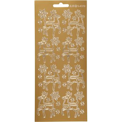 Creotime foliestickers rendier 1 stickervel goud Creotime foliestickers rendier 1 stickervel goud