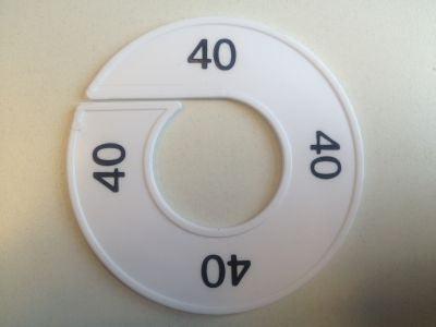 Maatring 9cm wit/zwart 40