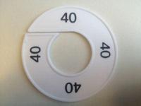 Maatring 9cm wit/zwart 40 - thumbnail