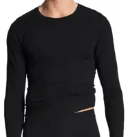 HL-tricot heren ondershirt Lange mouw zwart - Heren T-shirt 100% katoen - thumbnail