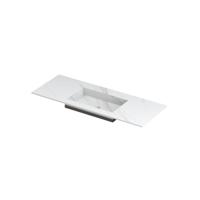 INK Post Wastafel Keramische Slab Envelop Bak Midden Zonder Kraangat - 1200x450x10 mm - Calacatta Mat - thumbnail