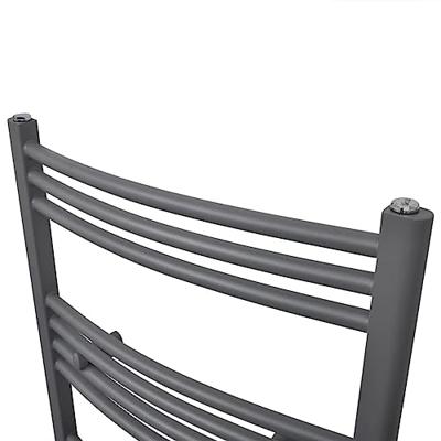 VidaXL Radiator / handdoekenrek gebogen 500x1160 mm grijs
