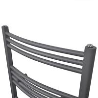 VidaXL Radiator / handdoekenrek gebogen 500x1160 mm grijs - thumbnail