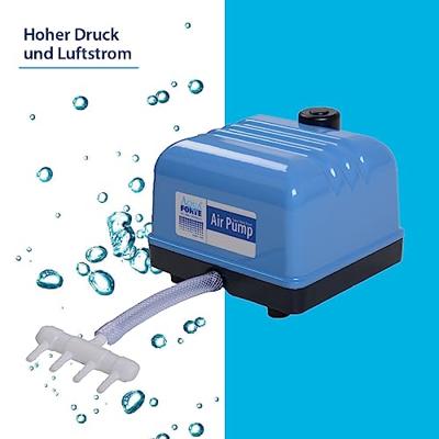 Aquaforte V-20 Luchtpomp - 1200L/h Capaciteit, 15W, Duurzaam Aluminium voor Gezonde Vijvers - thumbnail