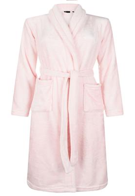 Lichtroze kinderbadjas-XL (11-13 jaar)