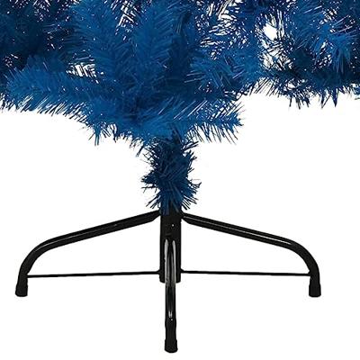 VidaXL Kunstkerstboom met standaard half 120 cm pvc blauw