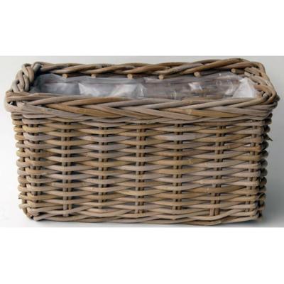 Bloembak Rotan Antiek Grijs 40cm