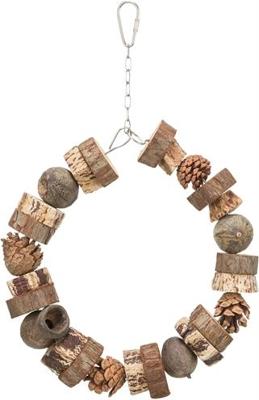 Trixie ringschommel hout / dennenappels naturel Trixie ringschommel hout / dennenappels naturel