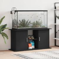 Aquariumstandaard 121x41x58 cm bewerkt hout zwart - thumbnail