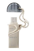 PNY Duo-link OTG USB flash drive 64 GB USB Type-A / Micro-USB 3.2 Gen 1 (3.1 Gen 1) Zilver - thumbnail
