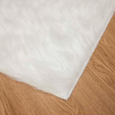 VidaXL Nep schapenvacht tapijt tafalla wit 100 x 200 cm polyester