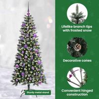 VidaXL Kunstkerstboom met 150 led groen 150 cm pvc en plastic en staal - thumbnail