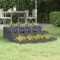 VidaXL Plantenbak 78x78x27 cm massief grenenhout grijs - thumbnail