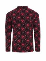 LOOXS Little winter t-shirt meisjes - bruin - harten/longsleeve - thumbnail