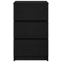 Nachtkastjes met 3 lades 2 st 39x35x65 cm zwart - thumbnail