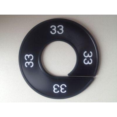 Maatring zwart/wit 33