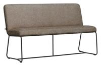 MUST Living Eetkamerbank 'Zola' Chenille, 150cm, kleur Bruin - thumbnail