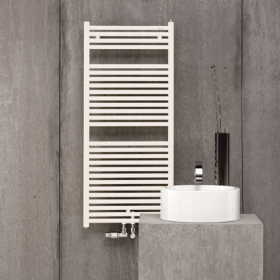 Zehnder Toga handdoekradiator 143.6x50cm 729watt Staal Wit glans TO-150-050-V