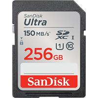 SanDisk SDXC Ultra 256GB (Class 10/UHS-I/150MB/s) SDXC-kaart 256 GB UHS-Class 1 Waterdicht, Schokbestendig - thumbnail