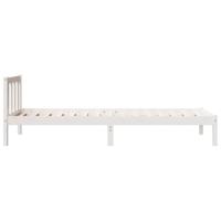 Bedframe extra lang zonder matras grenenhout wit 90x220 cm - thumbnail