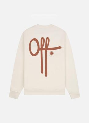 Off The Pitch Full Stop Crewneck Heren Gebroken Wit - Maat M - Kleur: Gebroken Wit | Soccerfanshop