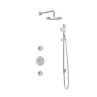 Hotbath Buddy - Inbouw Regendoucheset - 2 Stopkranen - Thermostatisch - Wandarm 35 cm - Hoofddouche 250 mm - Ronde Handdouche 3 Standen - Glijstang 900 mm - Waterbesparend - V01 - thumbnail