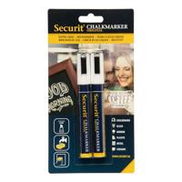 Securit krijtmarker medium, blister met 2 stuks, wit - thumbnail