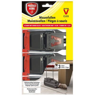 Protect Home Muizenval Plastic - Ongediertebestrijding - 3 stuks
