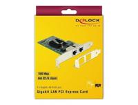 Delock 89944 PCI Express x1-kaart 2 x RJ45 Gigabit LAN i82576 - thumbnail