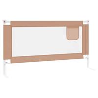VidaXL Bedhekje peuter 160x25 cm stof taupe - thumbnail
