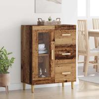 Dressoir met lade Oud Hout 69,5 x 34 x 90 cm Bewerkt hout - thumbnail