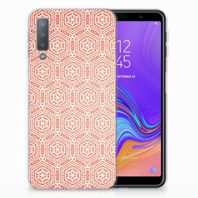 Samsung Galaxy A7 (2018) | TPU bumper | Pattern Orange